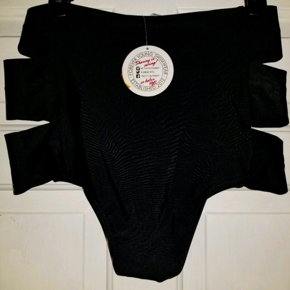 High waisted swim bottoms